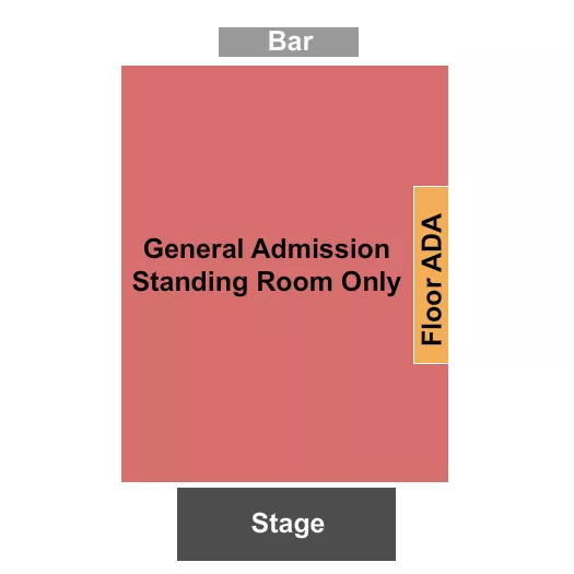 seating chart for Cambridge Room at House Of Blues - Dallas - SRO/ADA - eventticketscenter.com